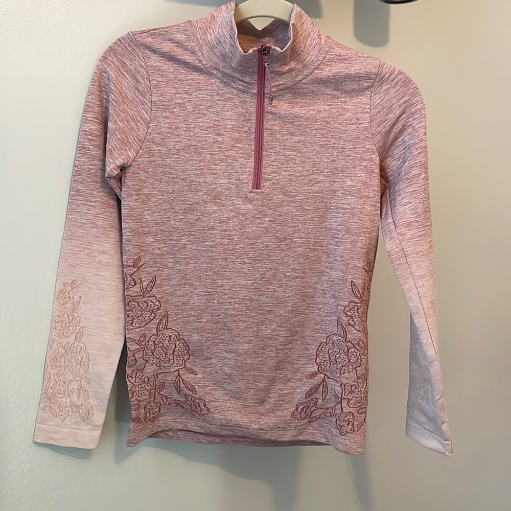 Calia ombré rose quarter zip top